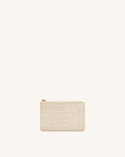 Quinn Zipper Carta a Mano - Ivory Cocco - JW PEI - Modalova