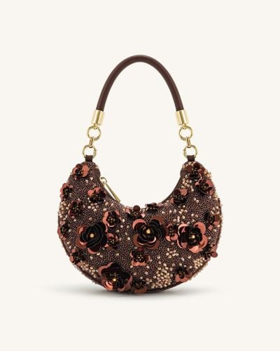 Borsa Hobo Floreale Bead Livia - Marrone - JW PEI - Modalova