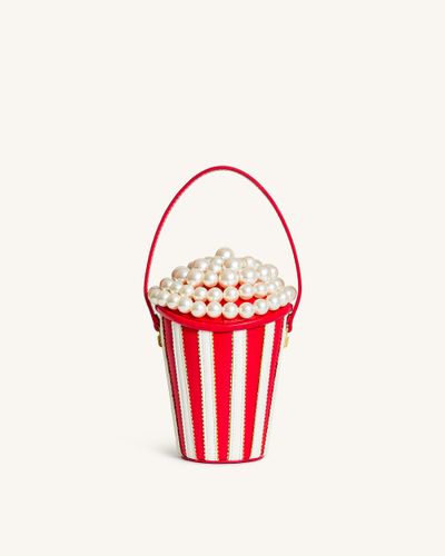 Skylar Borsa a Secchiello con Perle Finte - Rossa - JW PEI - Modalova