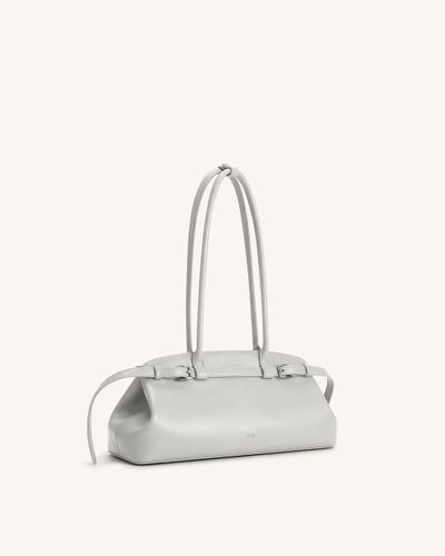 Arden Schultertasche im Querformat mit Gürteldetail - Hellgrau - JW PEI - Modalova