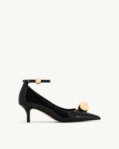 Jewel Buckle Kitten Heels Pumps - Schwarz - JW PEI - Modalova