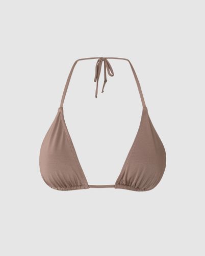 Strappy Triangle Bikini Top Mauve - Understatement - Modalova