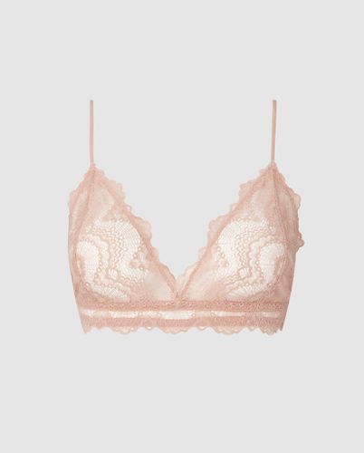 Lace Triangle Bralette Nude - Understatement - Modalova