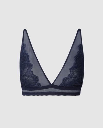 Lace Plunge Bralette Navy - Understatement - Modalova