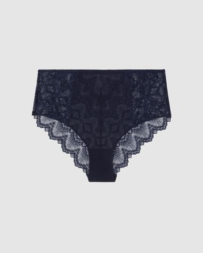 Lace Mesh Highwaist Briefs Navy - Understatement - Modalova