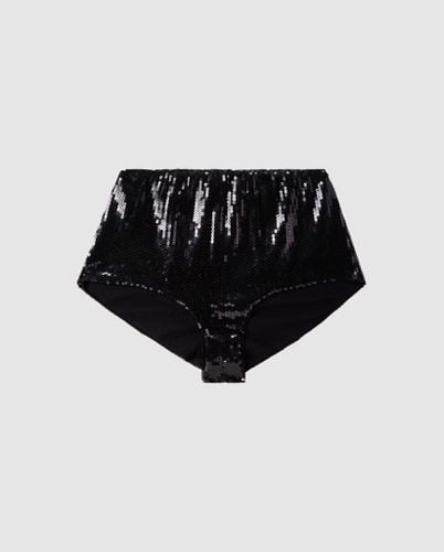 Sequin Mesh Hotpants Black - Understatement - Modalova