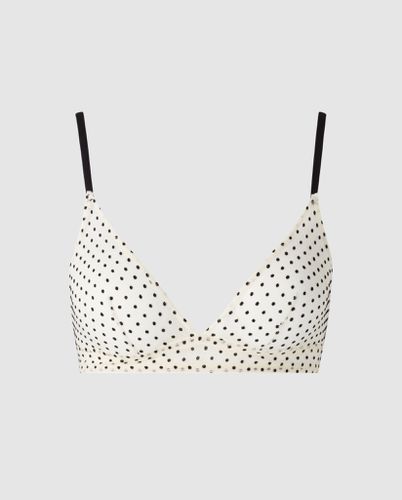 Mesh Triangle Bralette Cream/Black - Understatement - Modalova