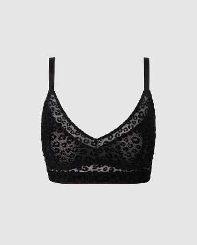 Mesh Support Bra Black Leopard - Understatement - Modalova