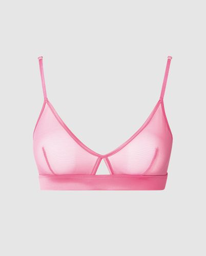 Mesh Cut-Out Triangle Bralette - Understatement - Modalova