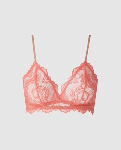 Lace Triangle Bralette Coral/Sand | Bralettes - Bralettes / Triangle Bralette - Understatement - Modalova