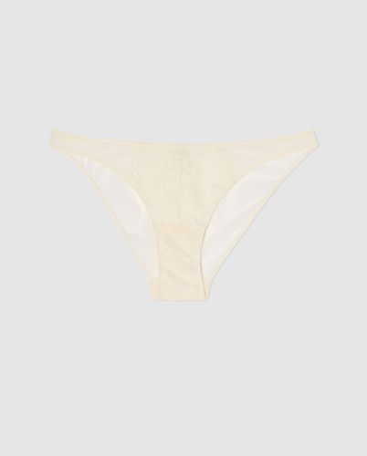 Lace Mesh Bikini Briefs Cream - Understatement - Modalova