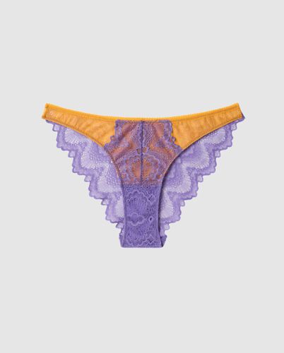 Lace Bikini Briefs Electric Lilac/Apricot - Understatement - Modalova