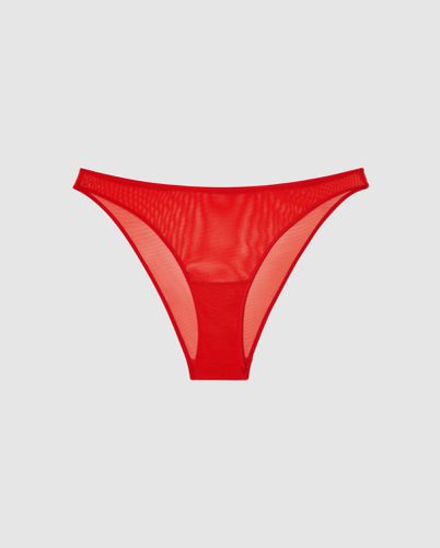 Mesh Bikini Briefs Fiery Red - Understatement - Modalova