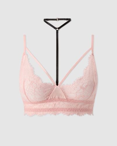 Lace Strappy Triangle Bralette - Understatement - Modalova