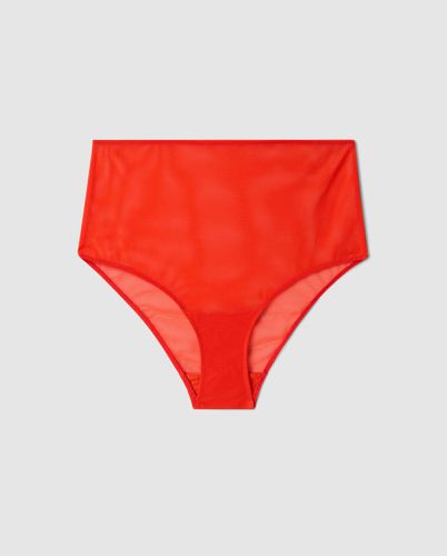 Mesh Highwaist Briefs Fiery Red - Understatement - Modalova