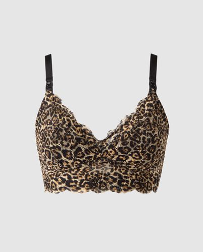 Lace Nursing Bralette Leopard - Understatement - Modalova