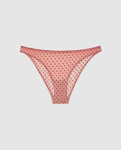 Mesh Bikini Briefs Pale Pink/Burgundy - Understatement - Modalova