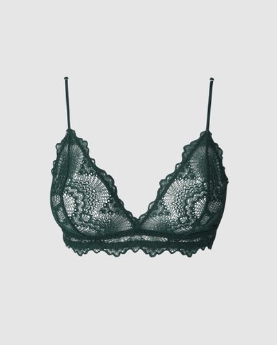 Lace Triangle Bralette Pine - Understatement - Modalova