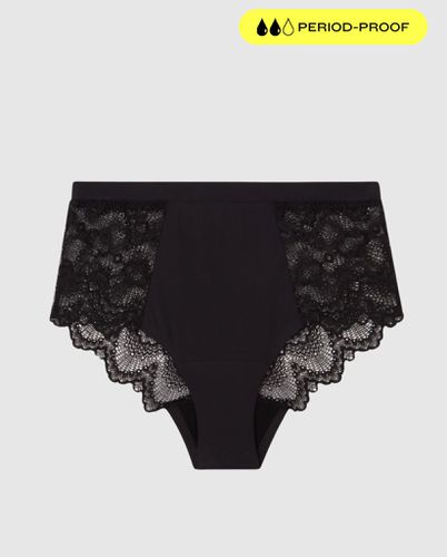 Lace Period Highwaist Briefs Black - Understatement - Modalova