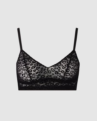 Mesh Balconette Black Leopard - Understatement - Modalova