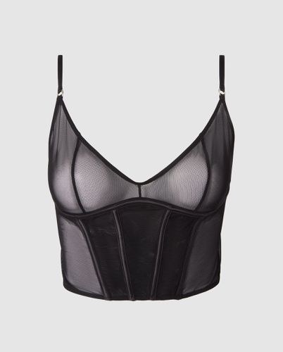 Mesh Demi Top Black - Understatement - Modalova