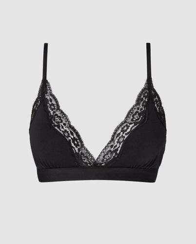 Micro Lace Triangle Bralette Black - Understatement - Modalova