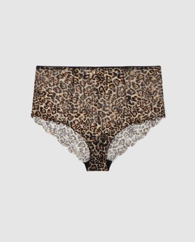 Lace Highwaist Briefs Gold Leopard - Understatement - Modalova