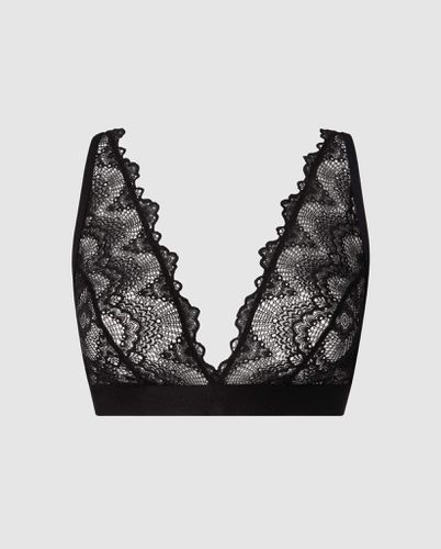 Lace Plunge Bralette Black - Understatement - Modalova