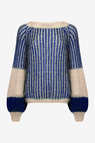 Liana Knit Sweater Cream/Cobalt Blue - Noella - Modalova