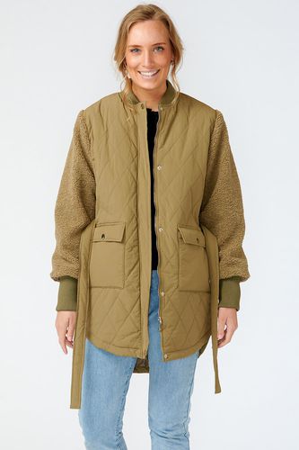 Esme Pile Jacket Solid Light Army - Noella - Modalova