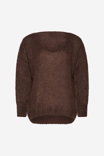 Fora Knit V-neck Sweater Dark Brown - Noella - Modalova