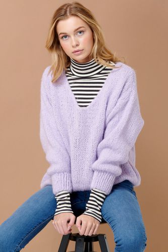 Fora Knit V-neck Sweater Pale Lavender - Noella - Modalova