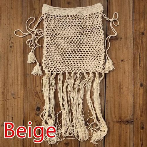 Hand Crochet Tassel Skirt - musthaveskirts - Modalova