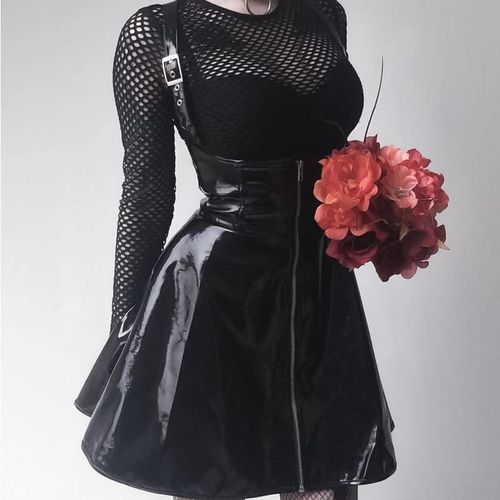Black Leather Skirts - musthaveskirts - Modalova