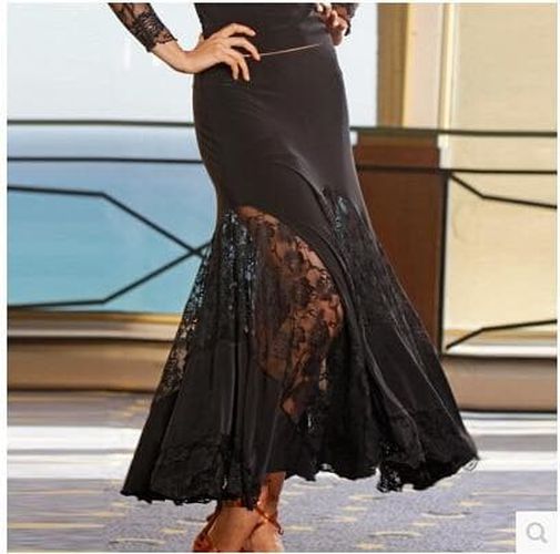 Ballroom Dance Costume Lace Fishtail Skirt - musthaveskirts - Modalova