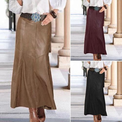 Casual PU Leather Skirts - musthaveskirts - Modalova