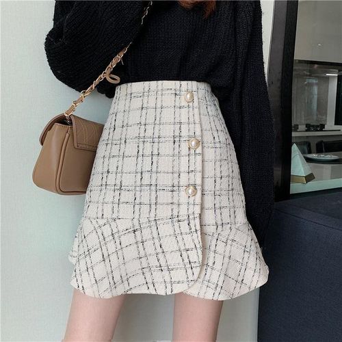 Bottom High Waist Mini Skirt - musthaveskirts - Modalova