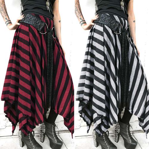 Bohemian Striped Maxi Sundress Casual Skirt - musthaveskirts - Modalova