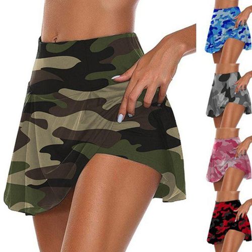 Camouflage Printed Pleated Golf Skirts - musthaveskirts - Modalova