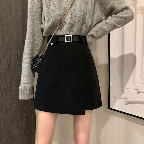 Winter England Mini Black Skirt - musthaveskirts - Modalova