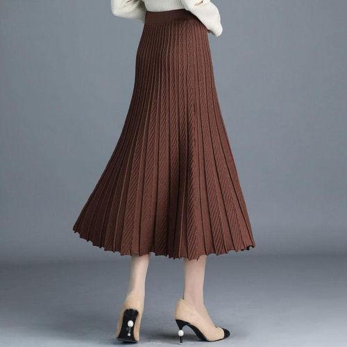 Autumn Warm Knitted Straight Skirt - musthaveskirts - Modalova