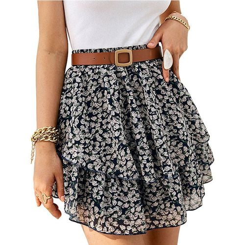Leopard Print Mini Wrap Skirt - musthaveskirts - Modalova