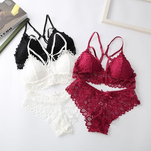 Lace Bra and Panties Lingerie Set - musthaveskirts - Modalova