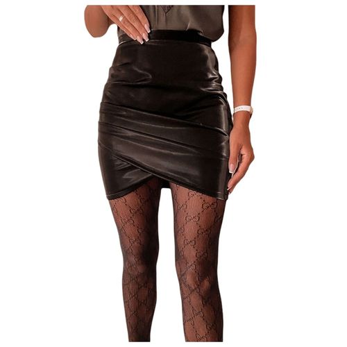 Leather Mini Pencil Skirt - musthaveskirts - Modalova