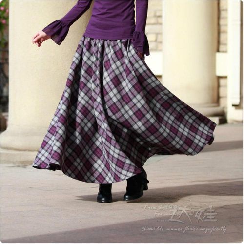 Autumn Vintage Bohemian Maxi Skirt - musthaveskirts - Modalova