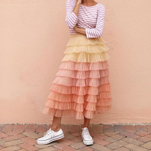 Formal Party Gowns Ruffles Skirt - musthaveskirts - Modalova