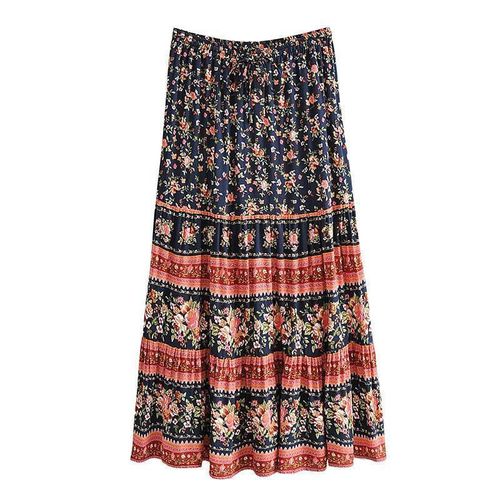 Beach Style Floral Printed Skirt - musthaveskirts - Modalova