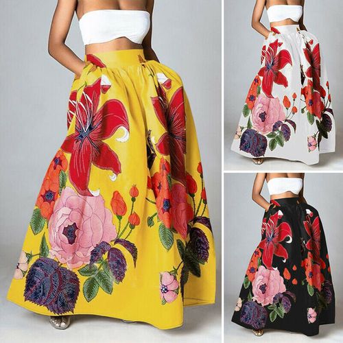 Floral Printed Bohemian Maxi Skirts - musthaveskirts - Modalova