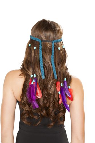 H4725 - Turquoise Indian Headband - Roma Costume - Modalova