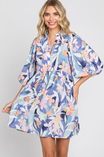 GeeGee Floral Print Mini Dress - Trendsi - Modalova